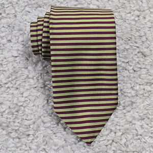 Brooks Brothers Makers Mens‎ Silk Stripe Neck Tie Green Purple Classic USA